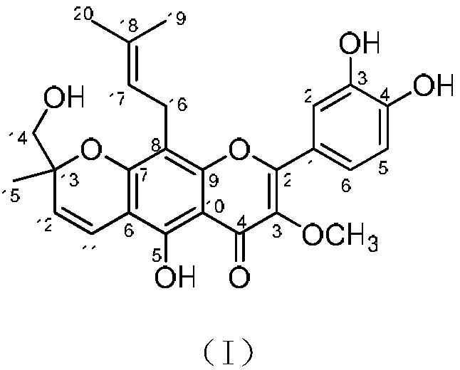 Compound extracted from broussometia kaempferi and application thereof in pharmacy