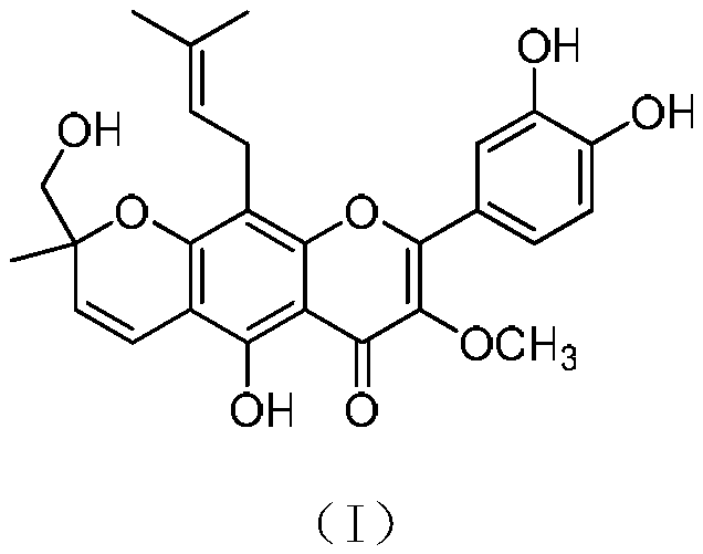 Compound extracted from broussometia kaempferi and application thereof in pharmacy