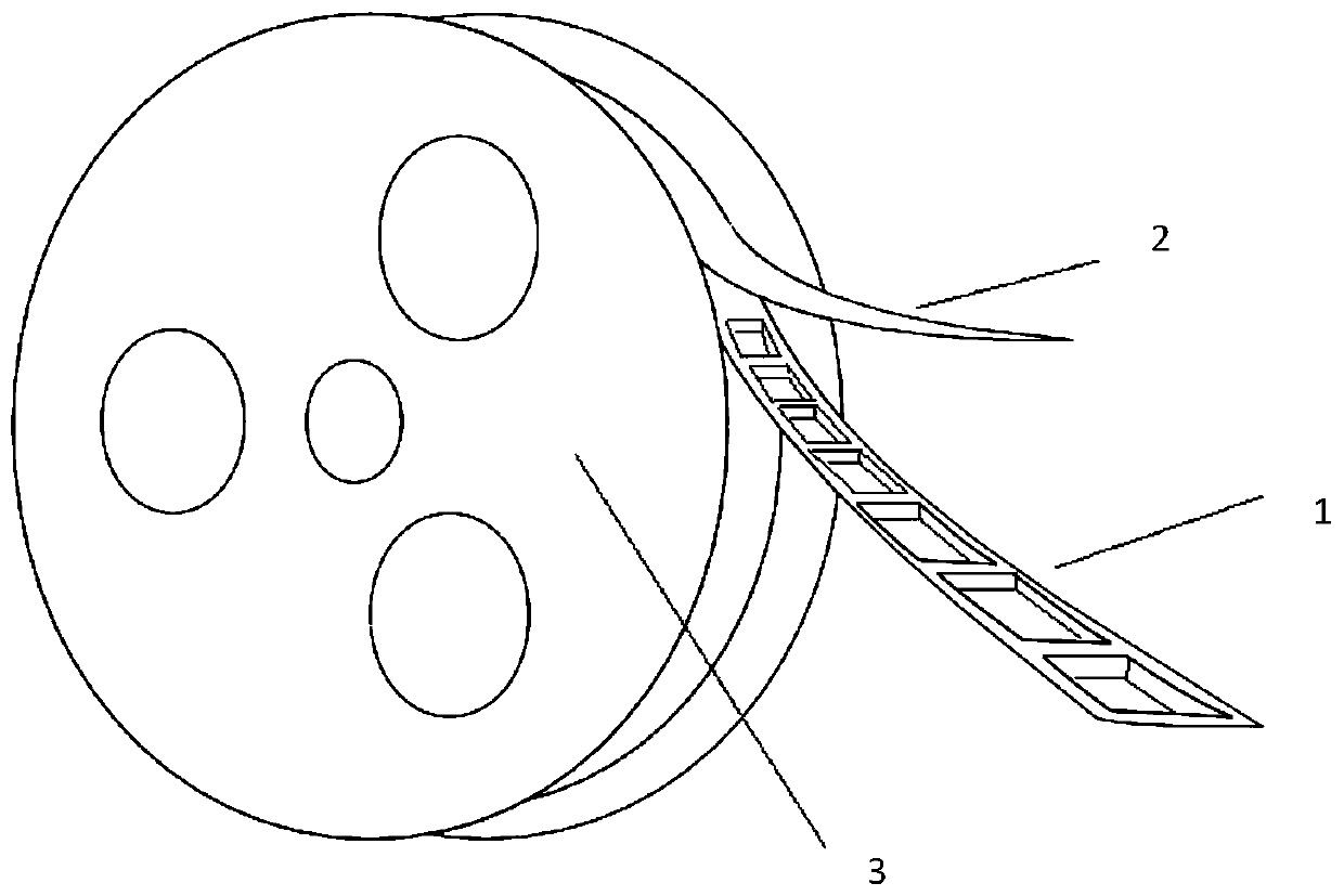 Reel material strip marking method