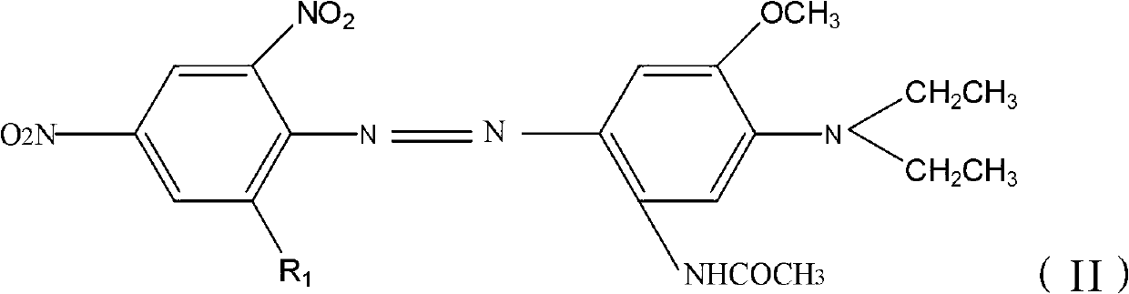 Disperse blue dye composition and disperse blue dye and preparation method and application thereof