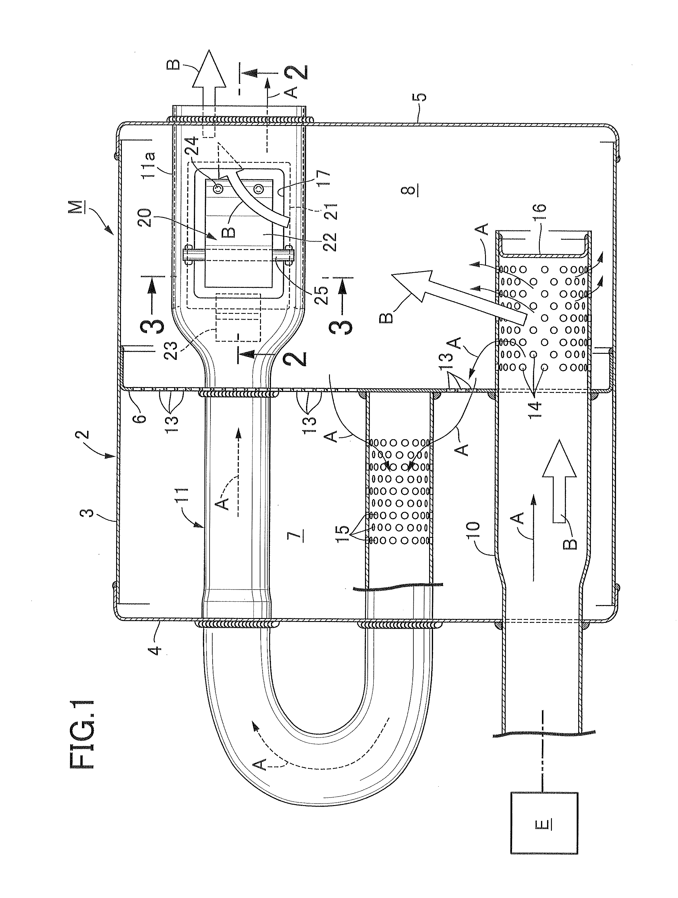 Exhaust flow control device for exhaust muffler