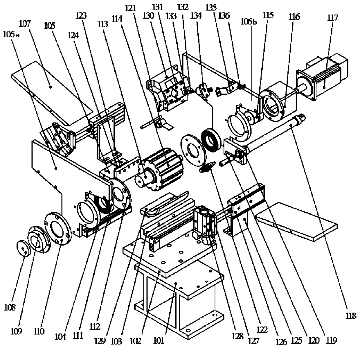 Feeding assembly of motor shaft hole processing equipment