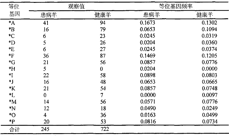 Special amplimer for detecting tibetan sheep foot rot resistance allele, detecting agent case and method thereof