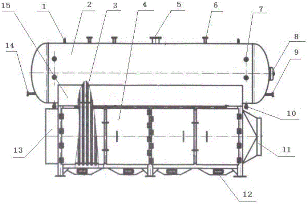 Heat pipe flue gas waste heat recycling device and working medium