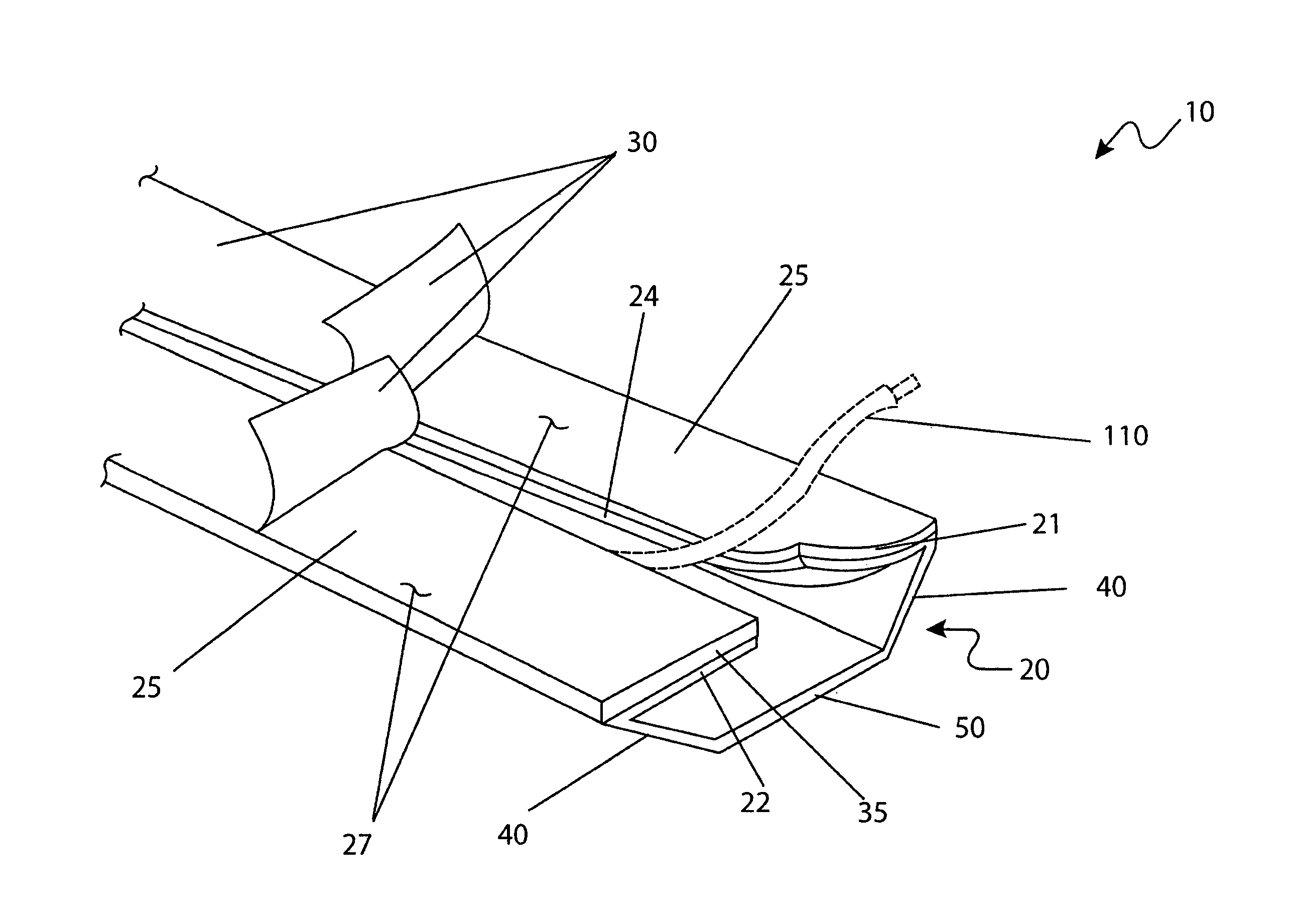 Adhesive wire molding