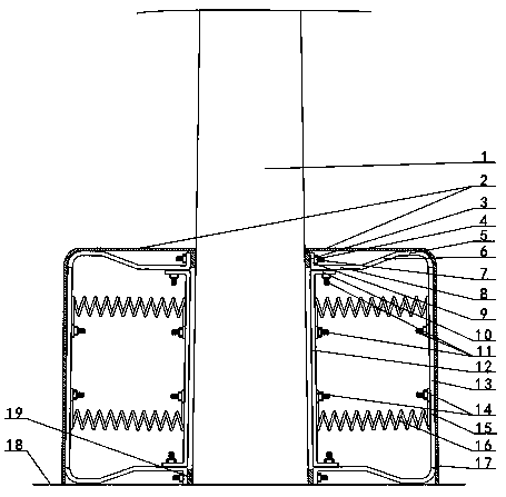 Flexible anti-collision sheath of telegraph pole
