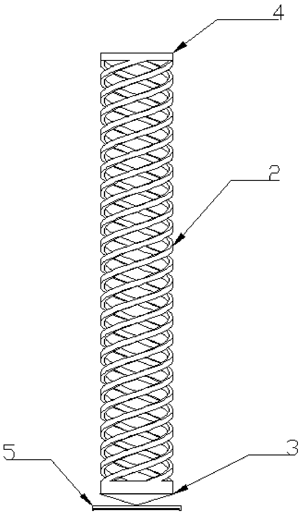 VHF frequency band satellite-borne four-arm helical antenna