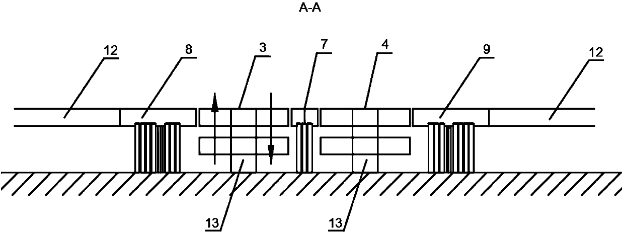 Lifting-type double crossover monorail turnout