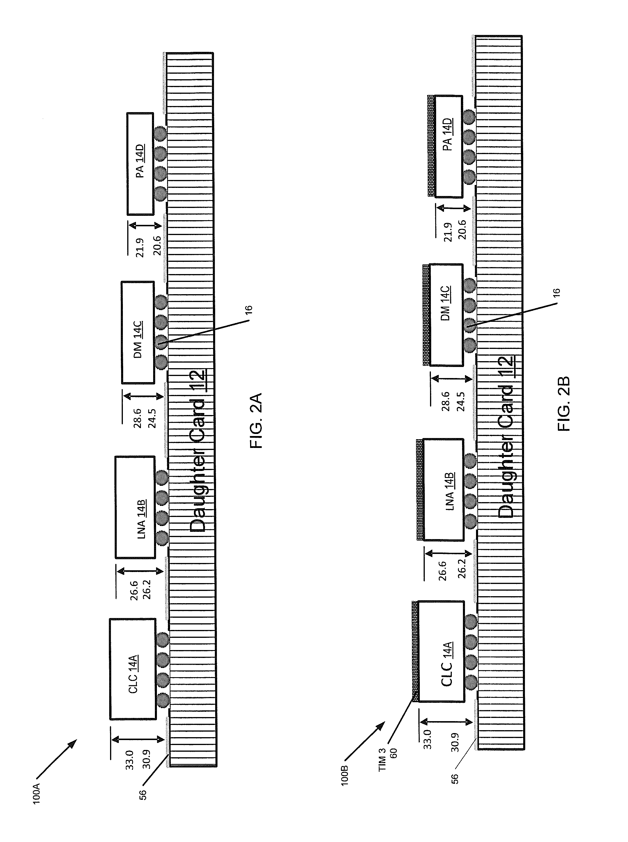 Conduction cooling of multi-channel flip chip based panel array circuits