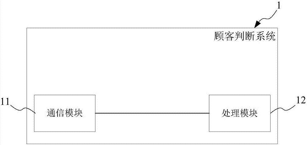 Customer judgment method and system, and server