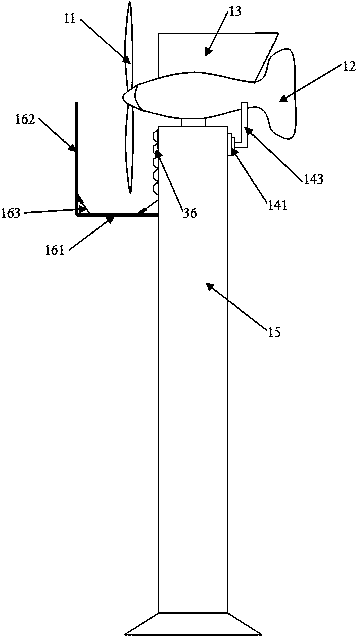 Horizontal axis wind generating set with de-icing device