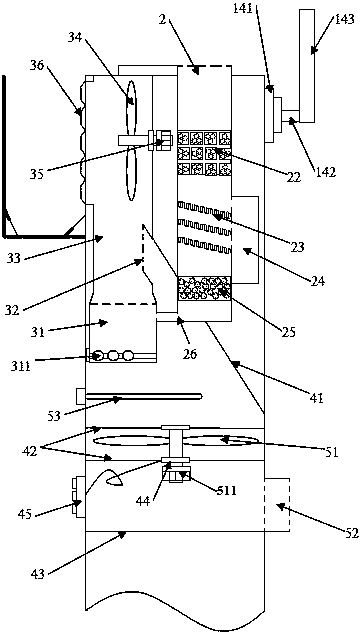 Horizontal axis wind generating set with de-icing device