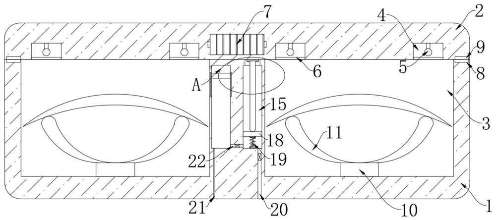 Automatic disinfection type storage device for optical lenses