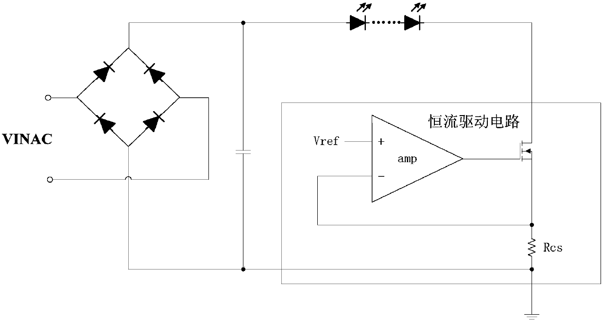 LED constant current drive circuit and its control method