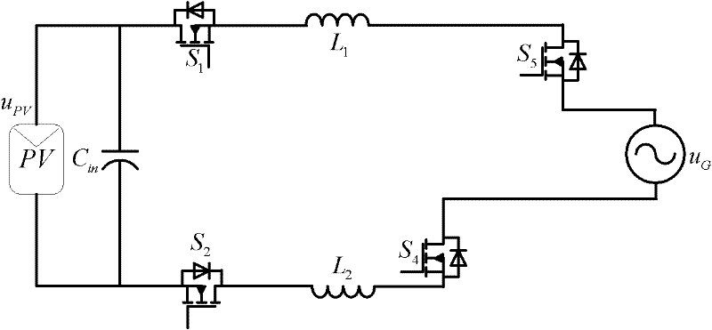 Non-isolated photovoltaic grid-connected inverter and control method thereof