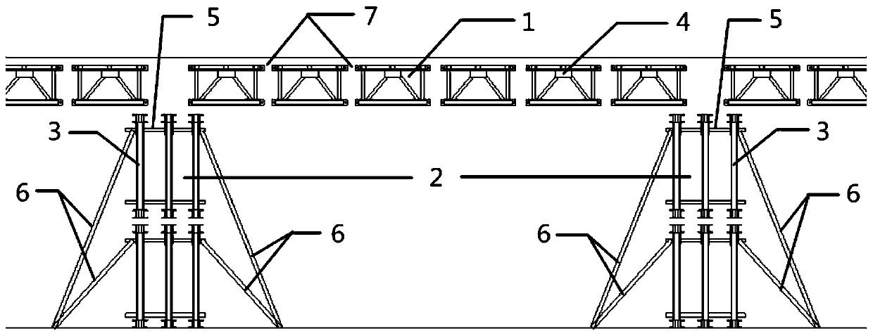 Novel unit truss type concrete frame structure formwork supporting system and construction method thereof