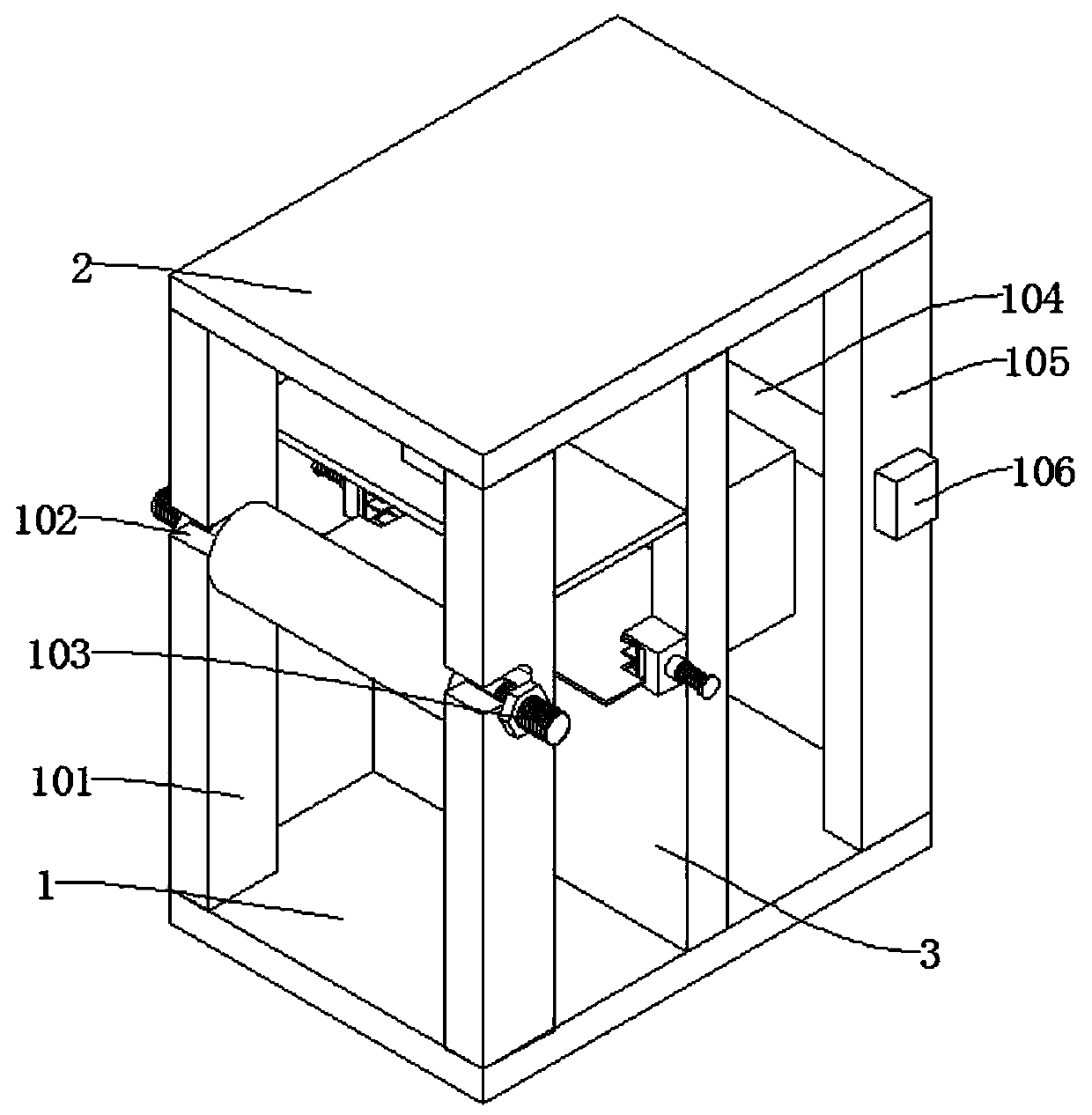 Fabric surface fold ironing and leveling mechanism