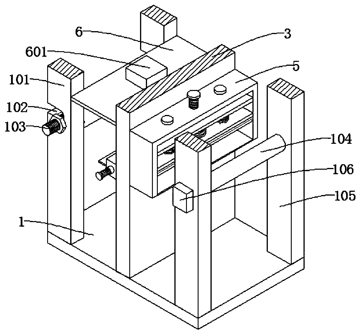 Fabric surface fold ironing and leveling mechanism