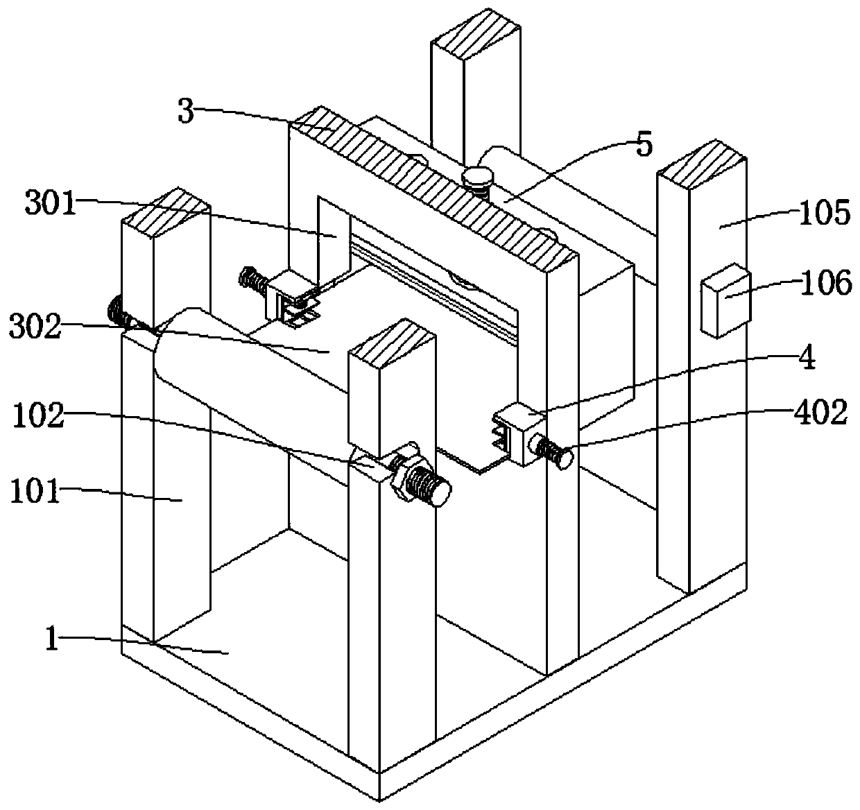 Fabric surface fold ironing and leveling mechanism