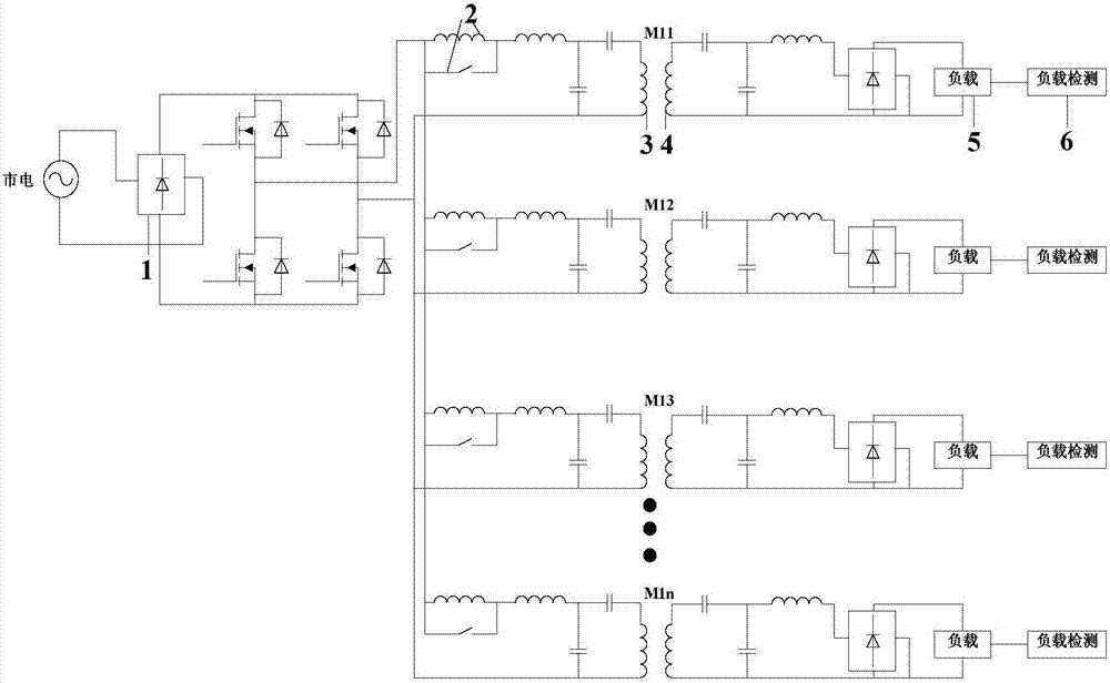 Electric car wireless charging device with multiple parallel connection primary side windings