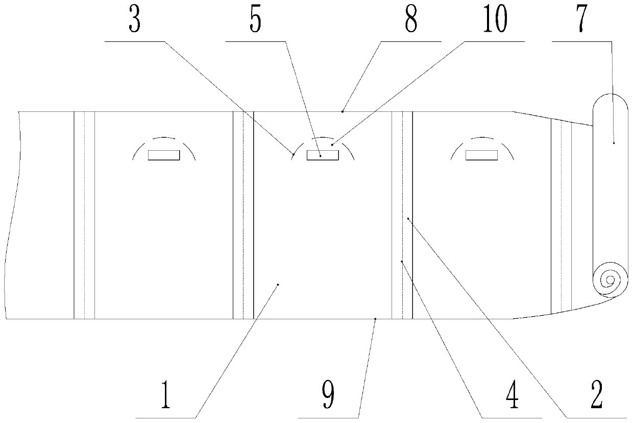 A kind of production method of film hand-held rolling bag