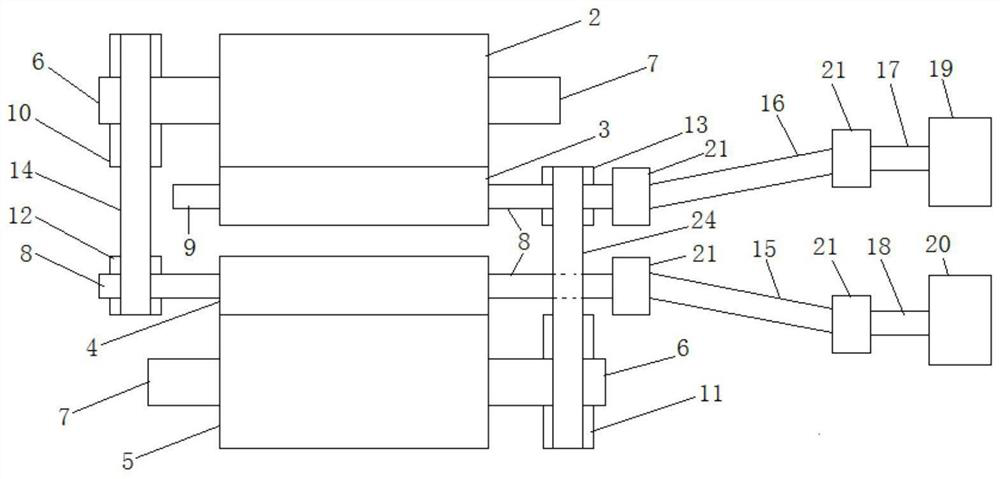 A device for preventing slipping of roll train transmission and suppressing torsional vibration of four-high rolling mill