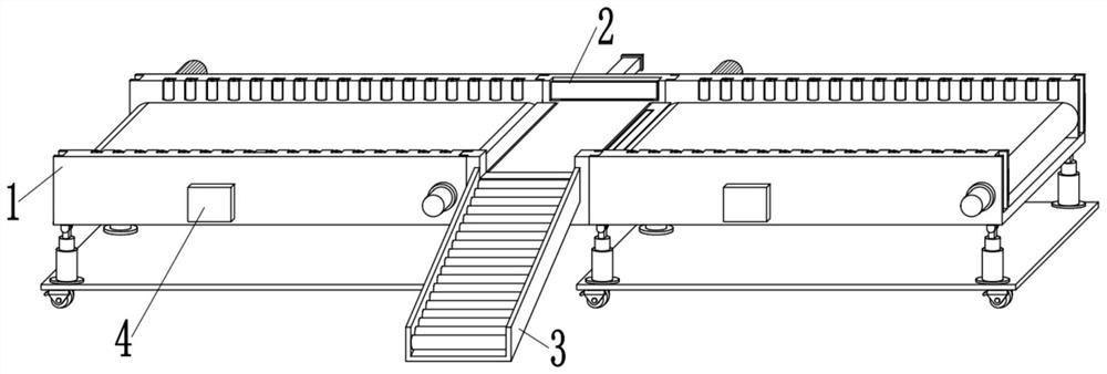 Movable combined type logistics conveying belt