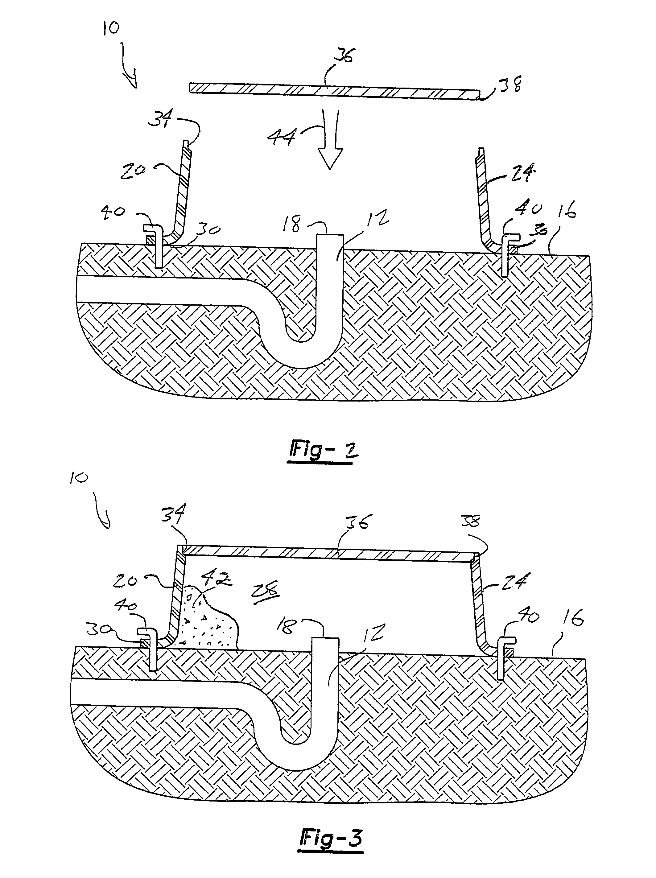 Rough in box for use in protecting a plumbing drain line during pouring of concrete