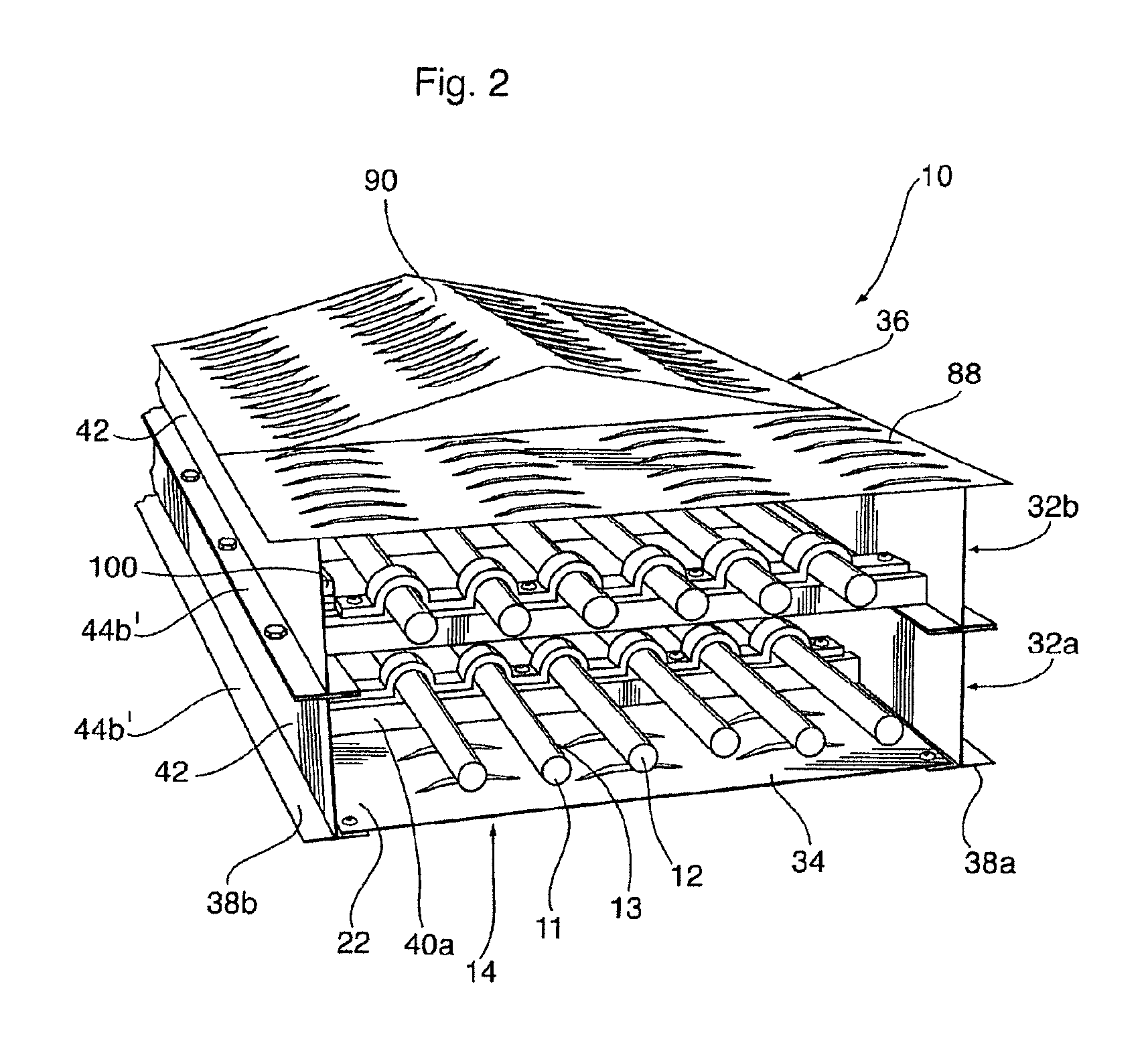 Multi level cable bus system with modular cable trays