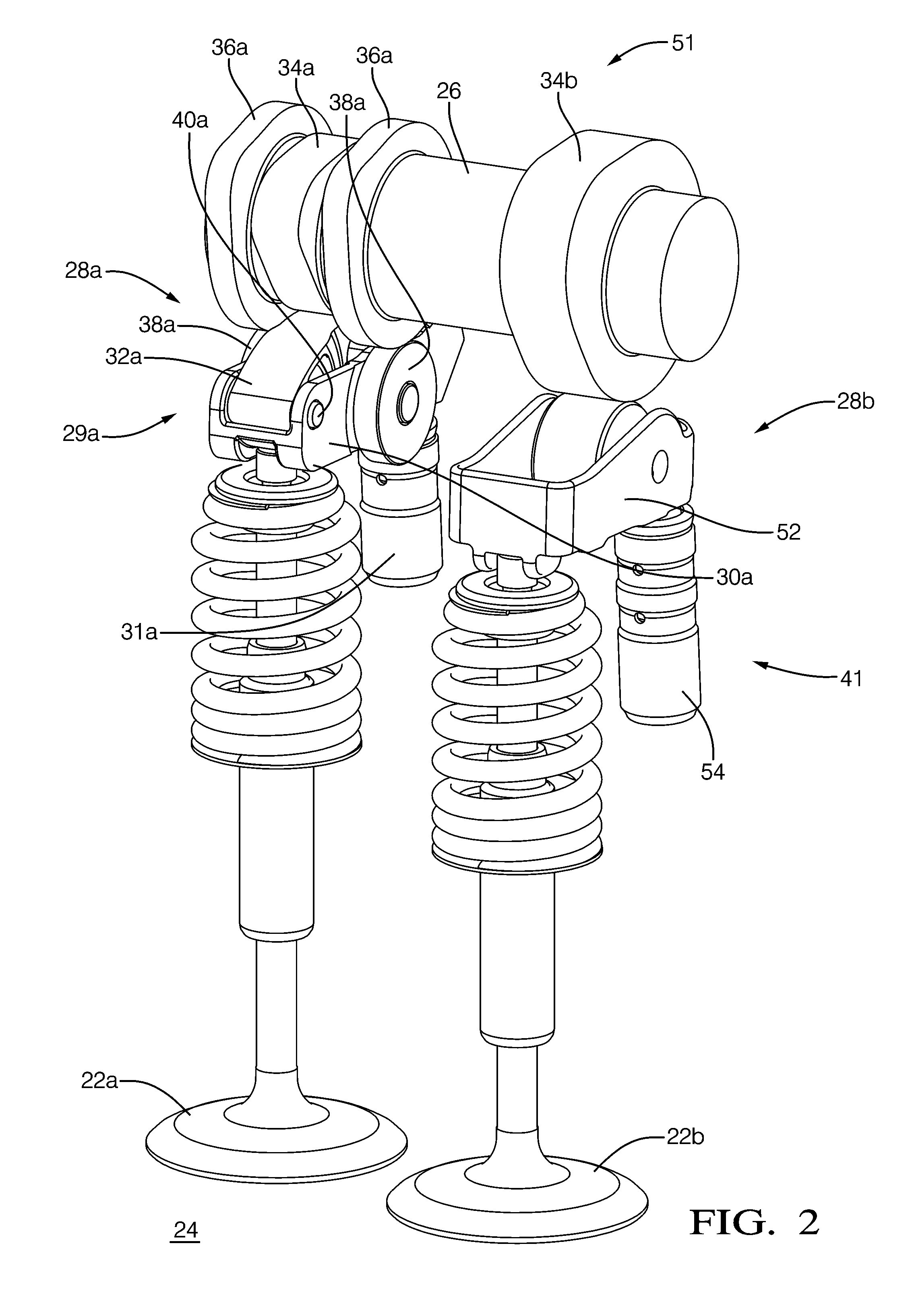 Dual intake valve system with one deactivation valve and one multi-lift valve for swirl enhancement