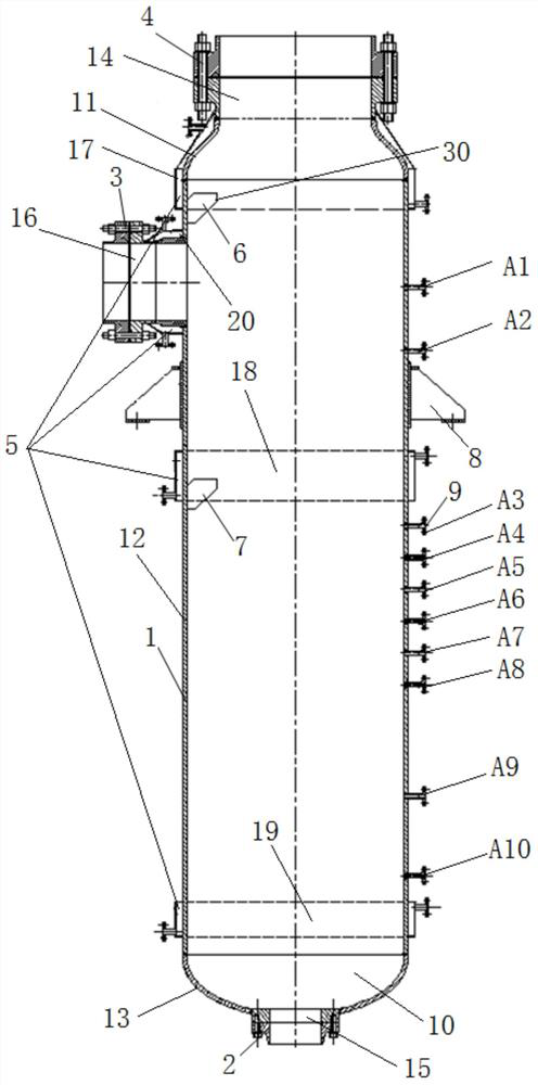 Pressure bearing container of heat accumulating type heater