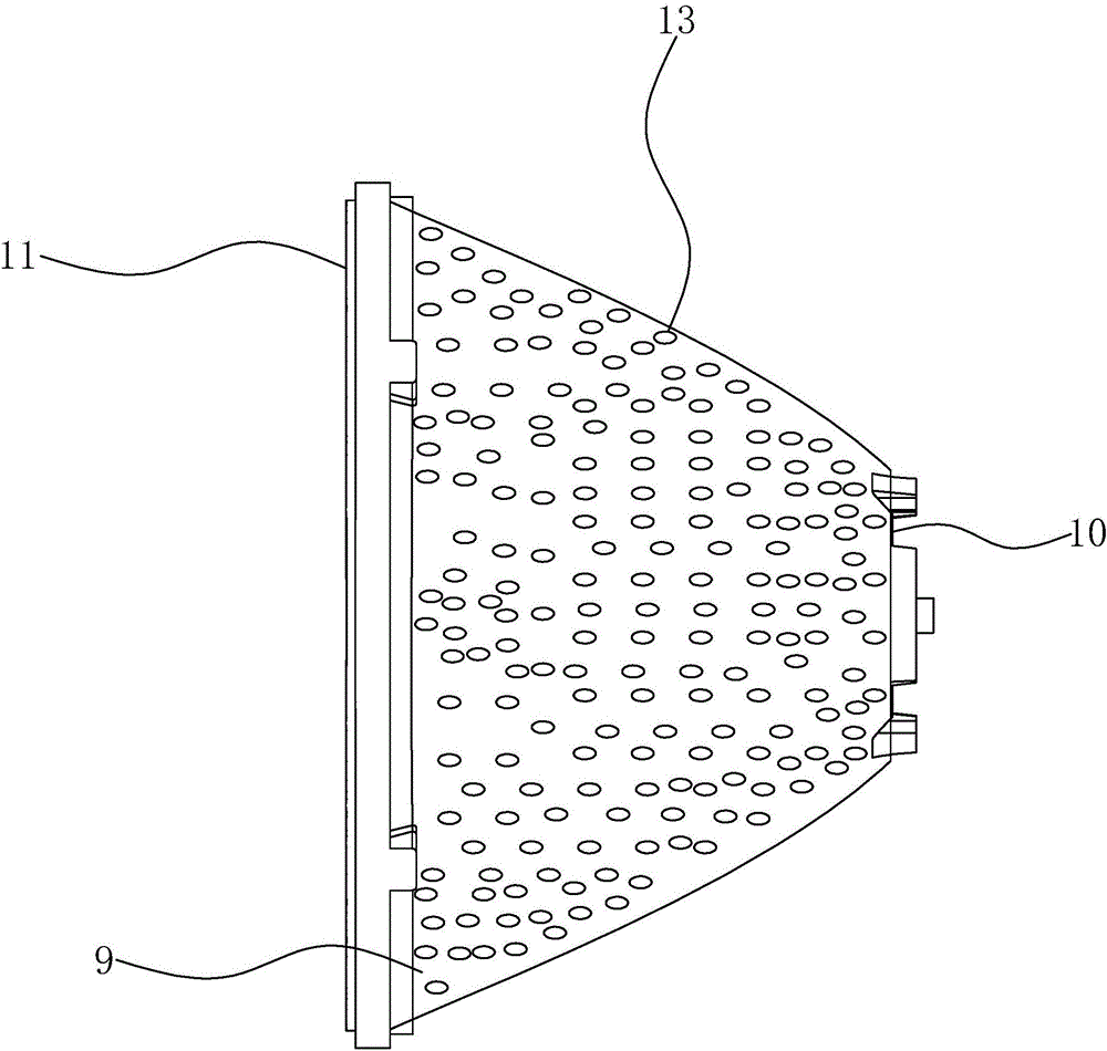 Total internal reflection lens with compound eye