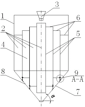 Segregation-resistant circular stock bin