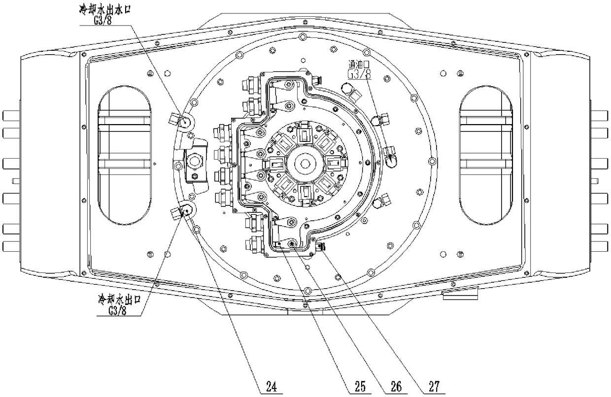 Special double-rotary worktable for cradle short-arc compound machining center