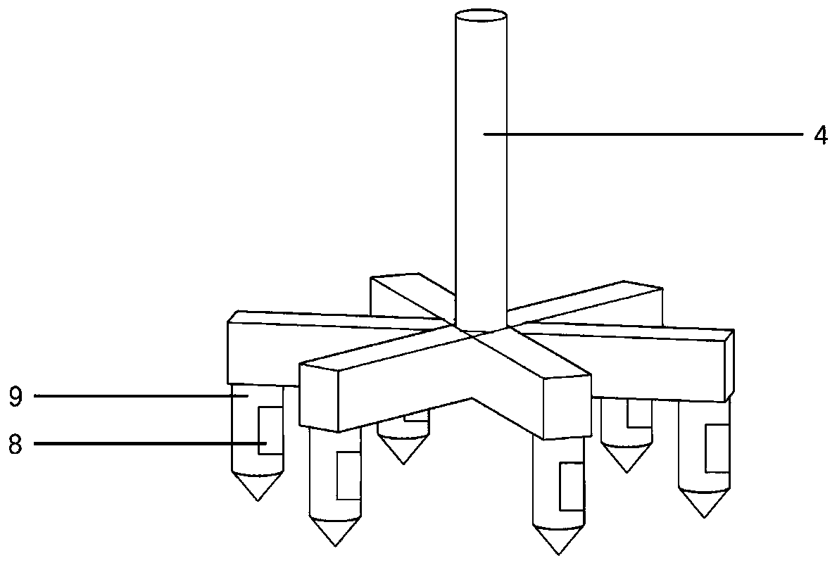 Pitch mixed material compaction shear characteristic detection device in construction compaction process