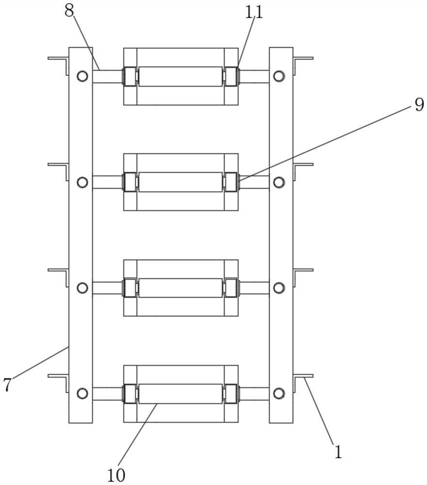 Cable pipeline roller frame