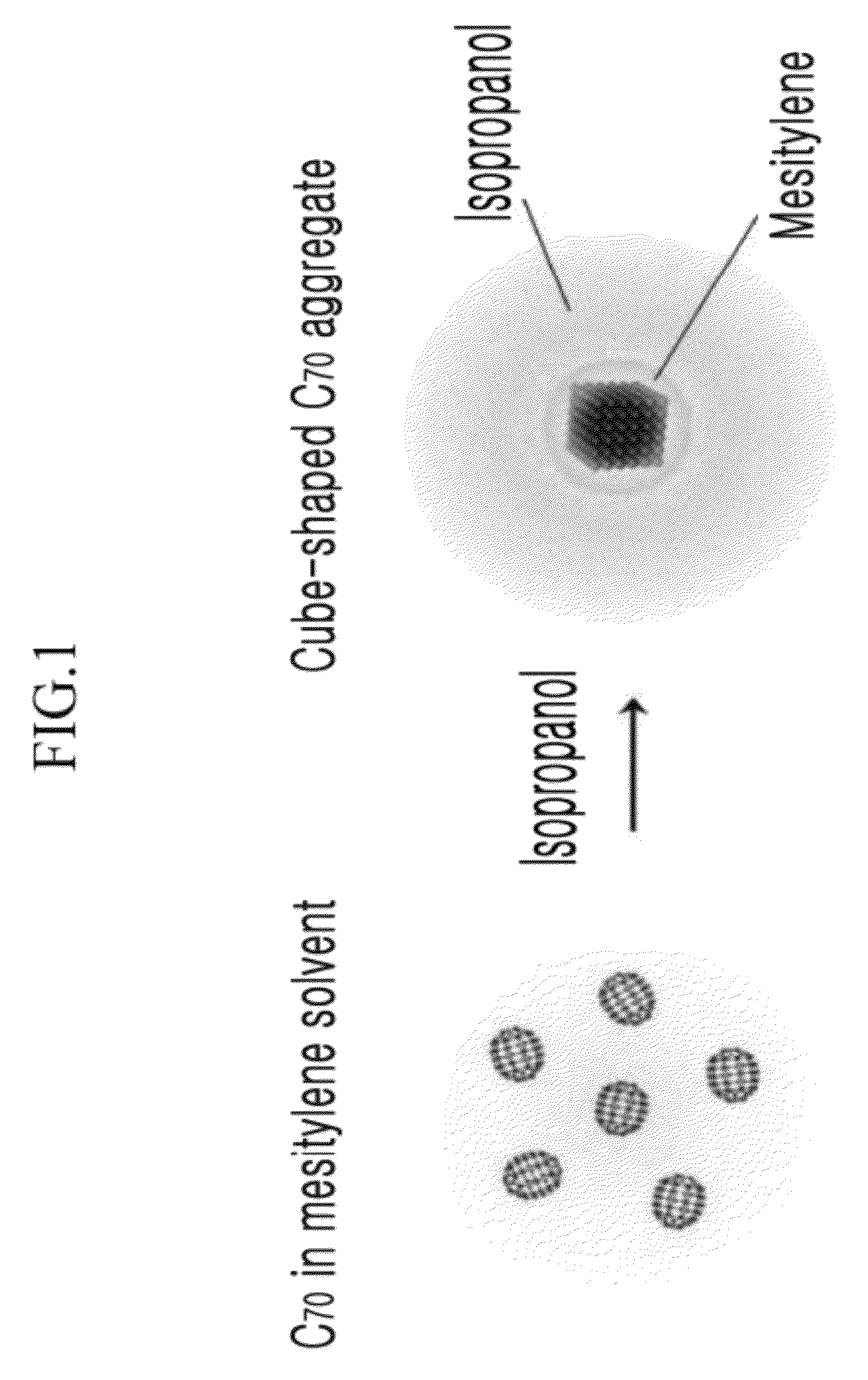 C.sub.70 cube with enhanced photoluminescence and method for preparing the same