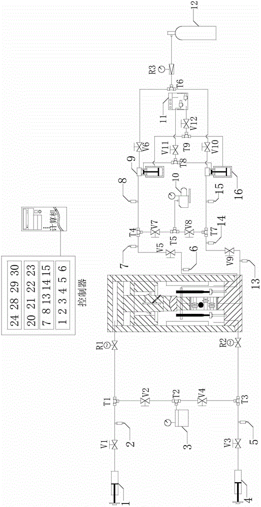 Test device and test method for crack evolution and seepage characteristic of gas-containing shale