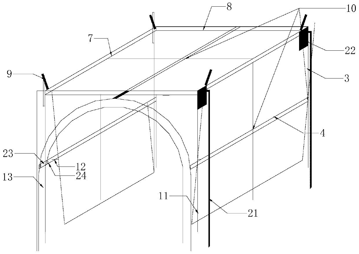 Complex terrain steep rock mass top-down tunnel portal tunnel entrance and construction method