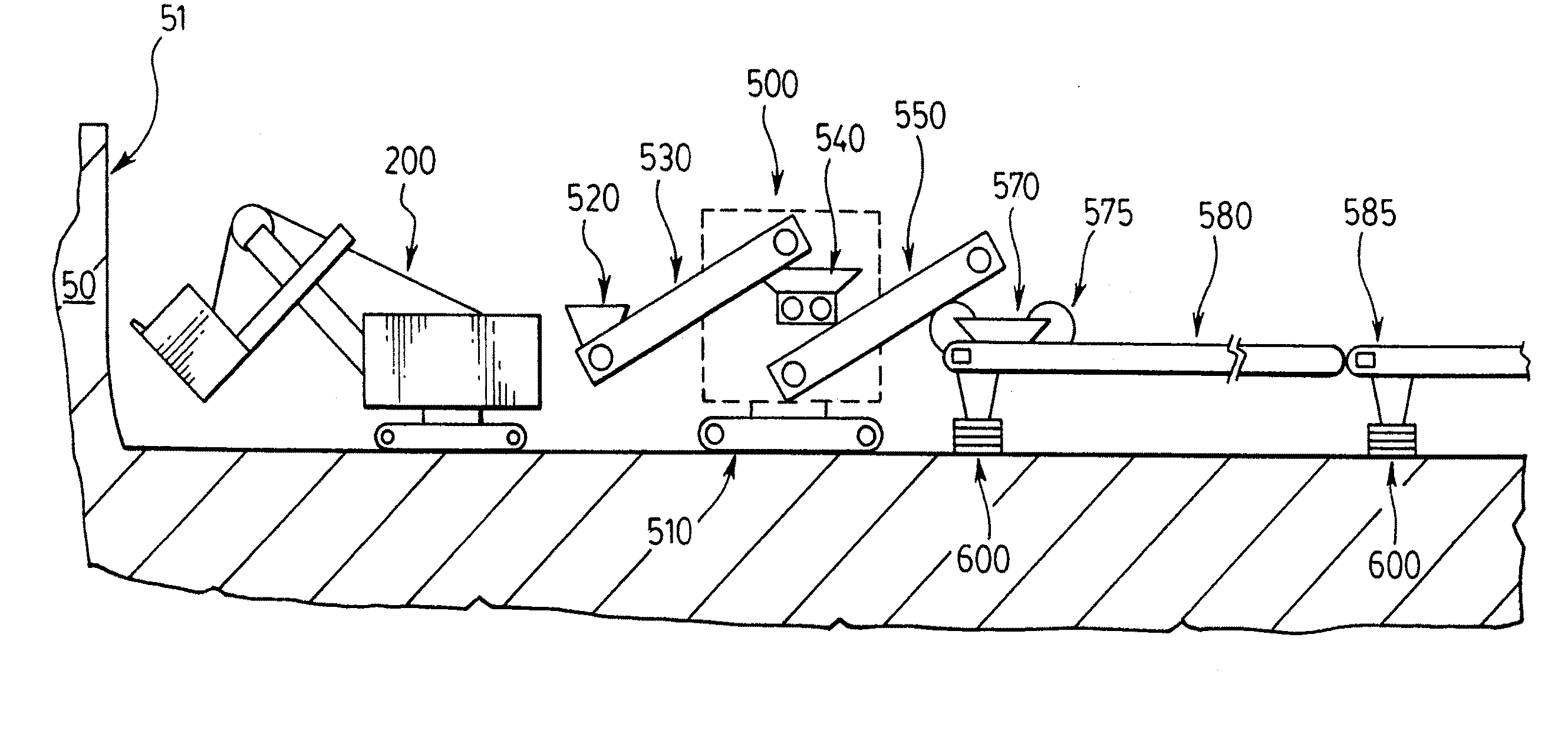 Mobile oil sands mining system