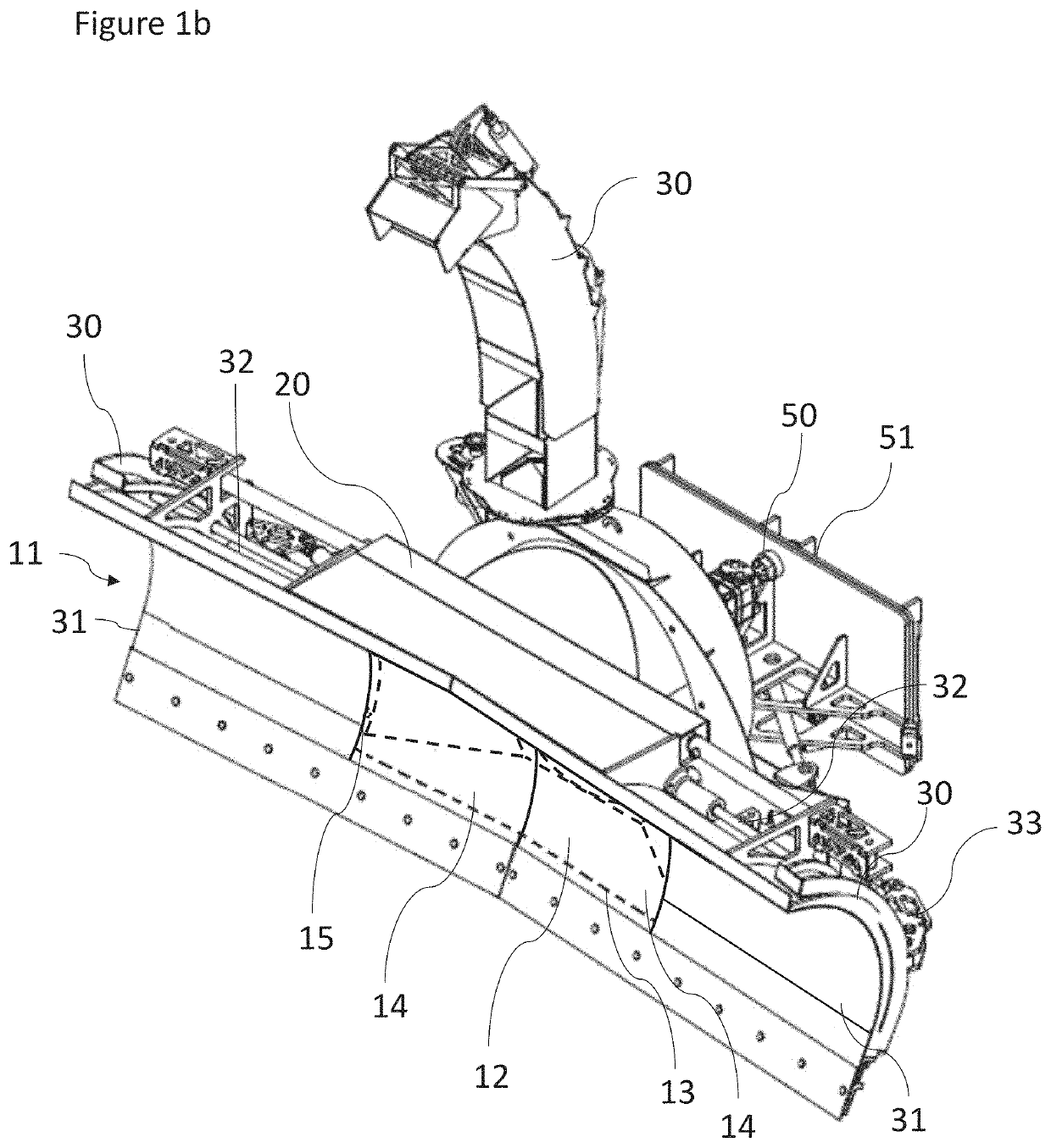 Snow plow-blower