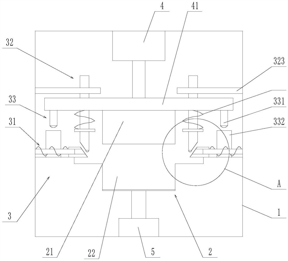 Stably-positioned die for stamping forming of automobile metal plate and stamping process of stably-positioned die