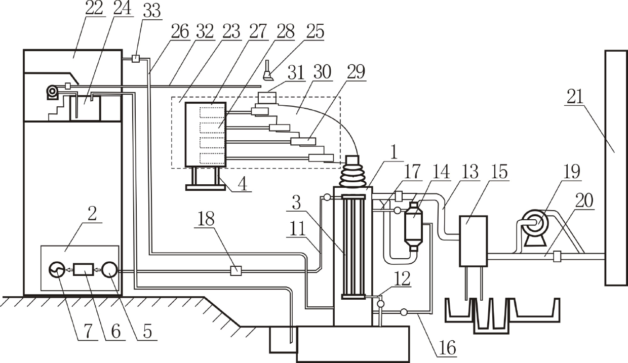 Garbage disposal waste heat power generation system with internal steam pipe