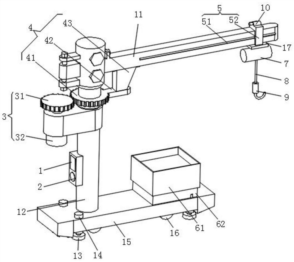 Cantilever crane of industrial robot disassembly and assembly and operation and maintenance work station