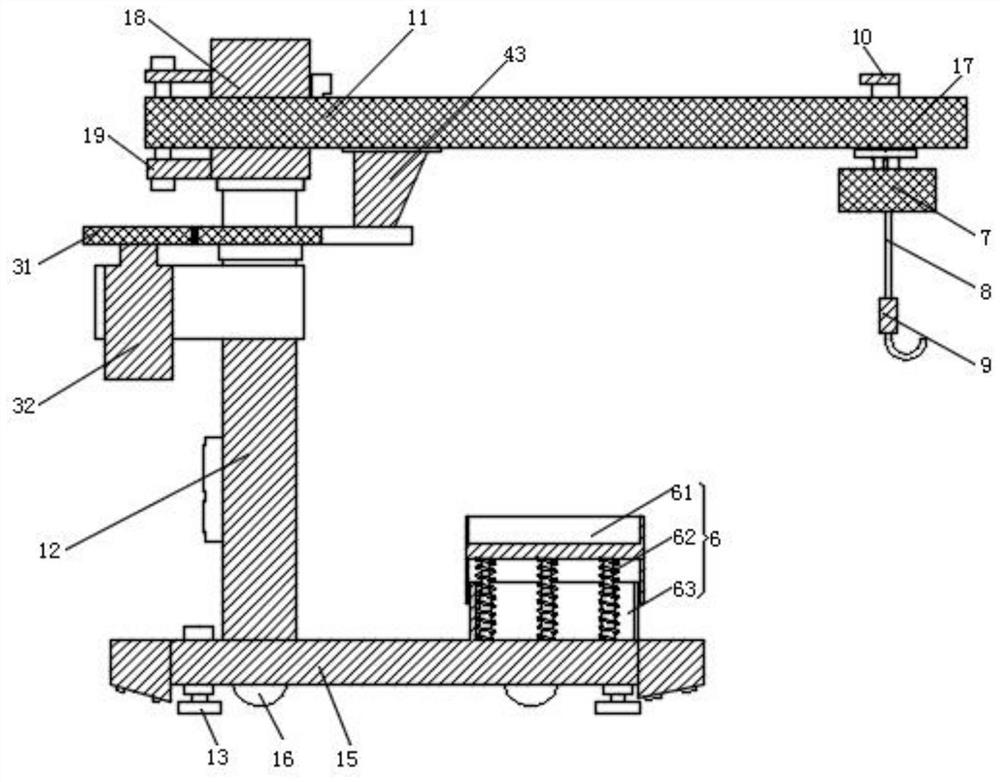 Cantilever crane of industrial robot disassembly and assembly and operation and maintenance work station