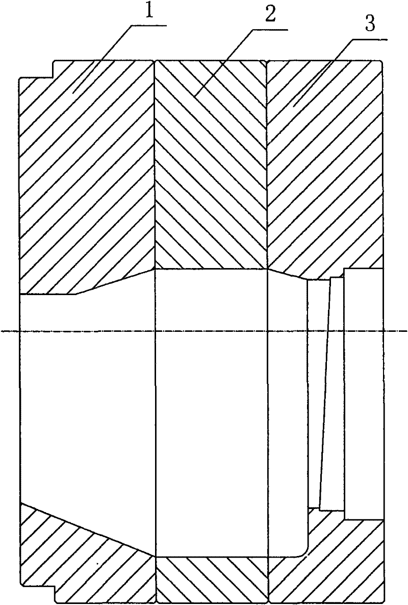 Large-scale solid profile hot extrusion mould of medium extruder