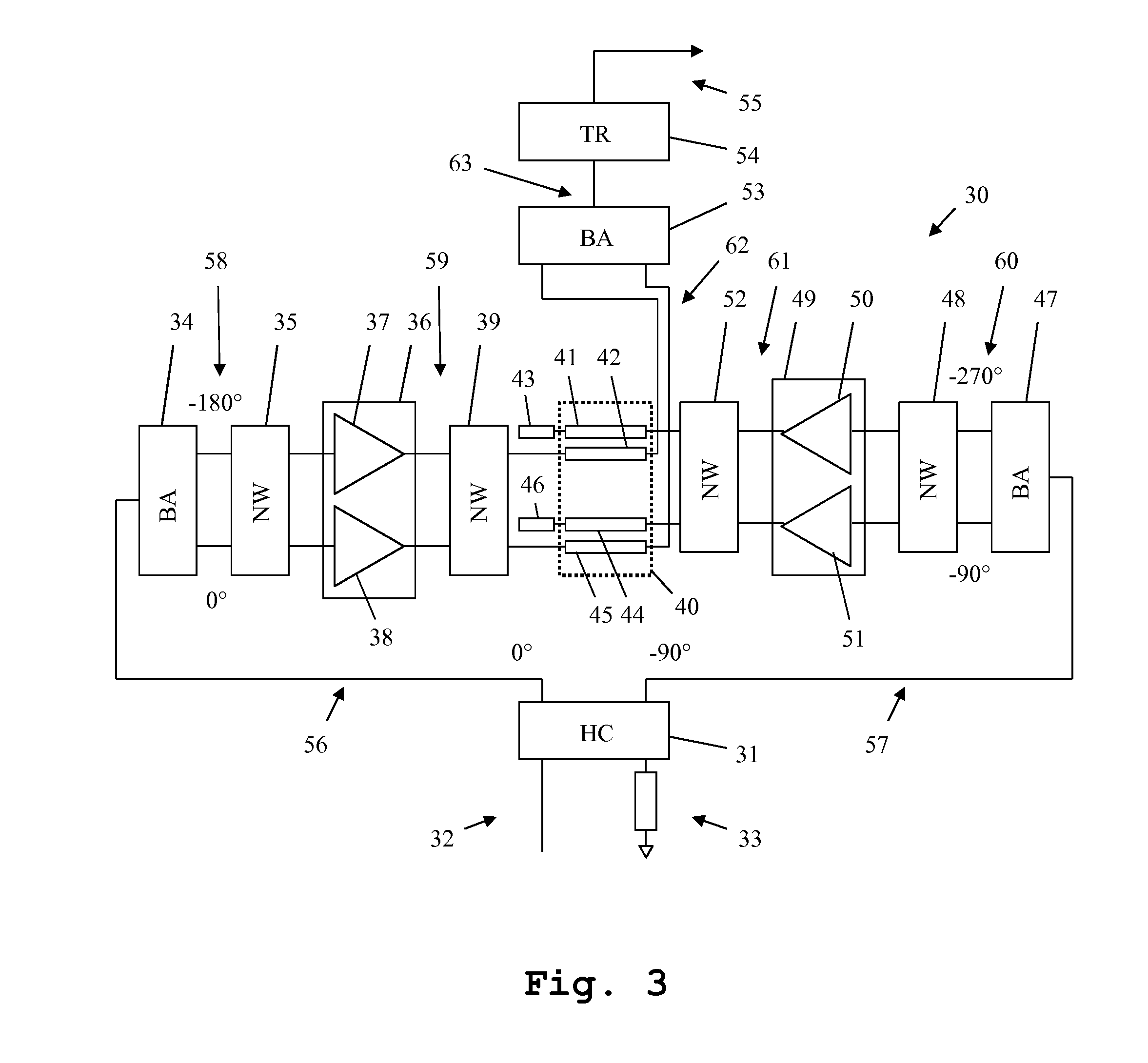 Efficiency-optimised high-frequency power amplifier