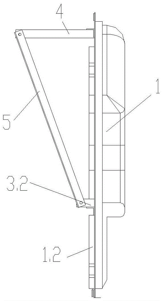 Modular integral platform floating device for variable inclination angle full water surface photovoltaic power station