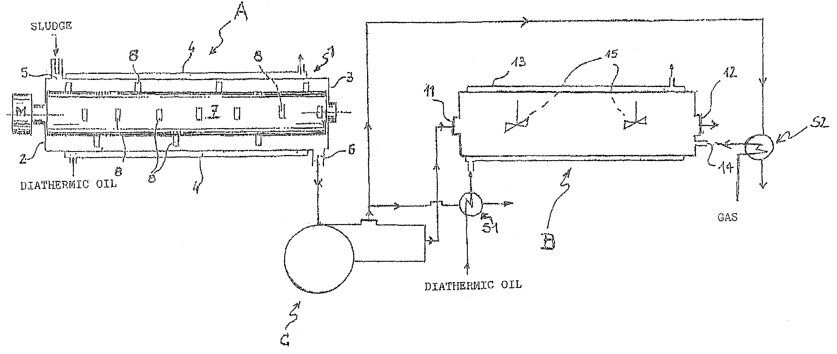 System for making plants for drying solid organic substances in aqueous phase capable of causing explosive reactions safe and process for drying said substances