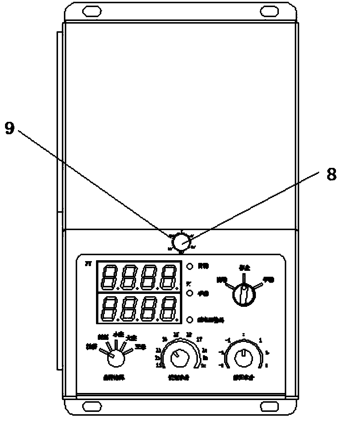 Resistance-type on-line grain moisture instrument used for displaying grinding wheel slits